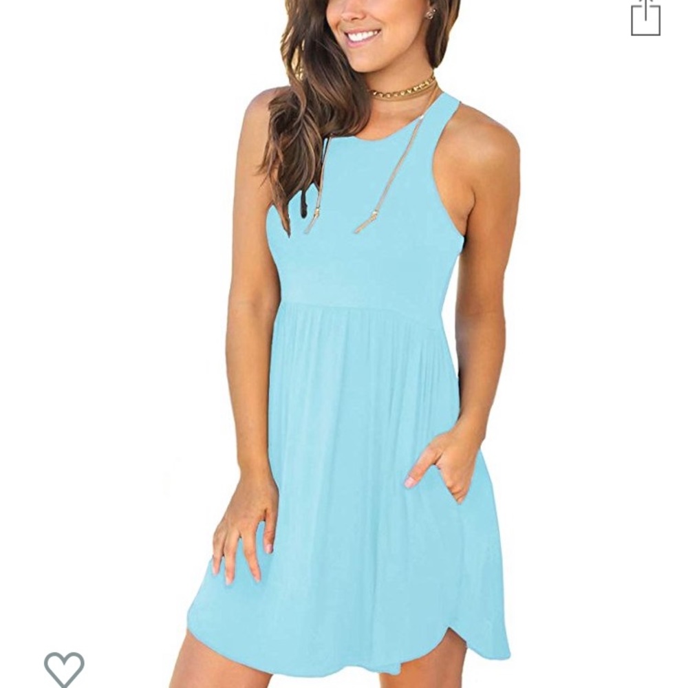 NEW w tags - Longyuan tshirt dress in aqua